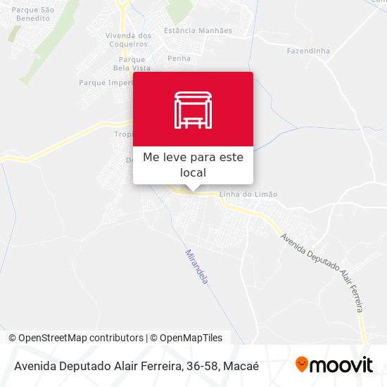 Avenida Deputado Alair Ferreira, 36-58 mapa
