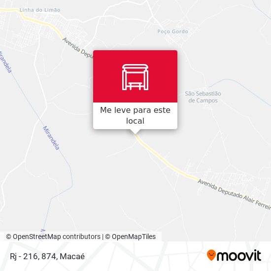 Rj - 216, 874 mapa