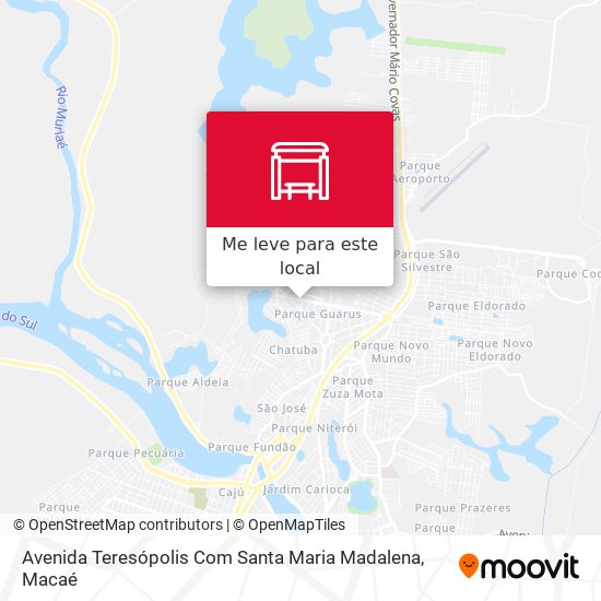 Avenida Teresópolis Com Santa Maria Madalena mapa