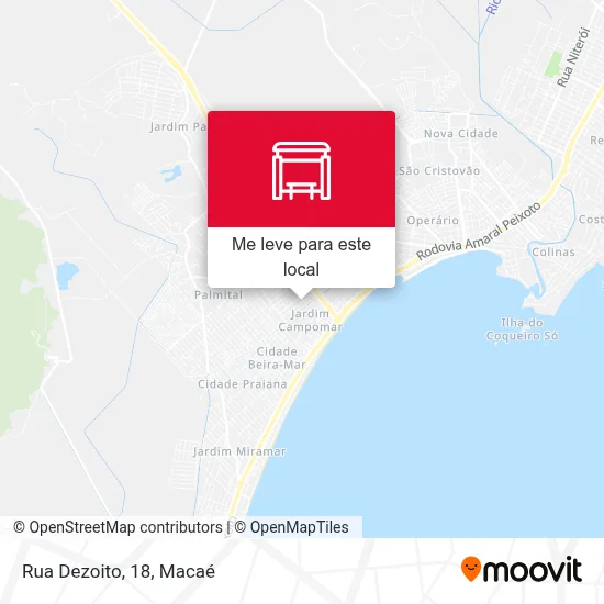 Rua Dezoito, 18 mapa