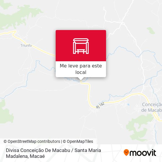 Divisa Conceição De Macabu / Santa Maria Madalena mapa