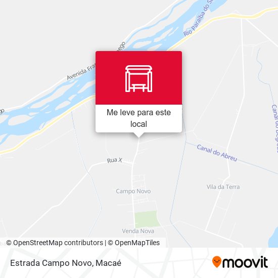 Estrada Campo Novo mapa