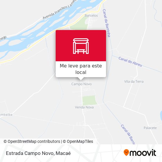 Estrada Campo Novo mapa
