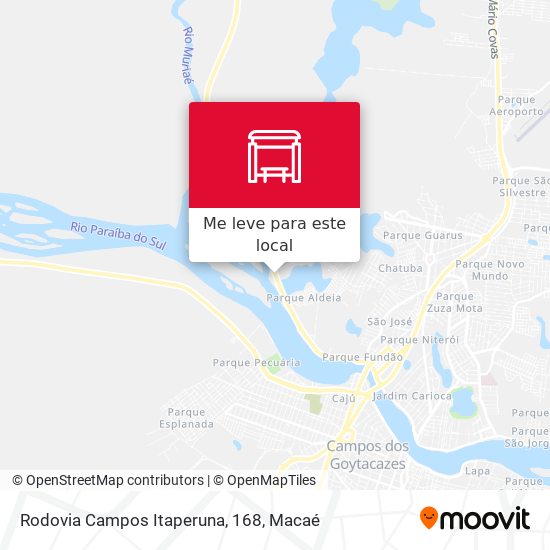 Rodovia Campos Itaperuna, 168 mapa