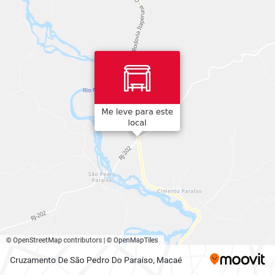 Cruzamento De São Pedro Do Paraíso mapa