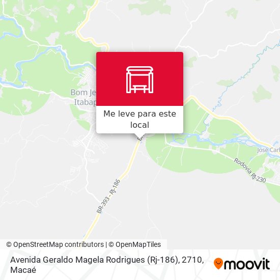 Avenida Geraldo Magela Rodrigues (Rj-186), 2710 mapa