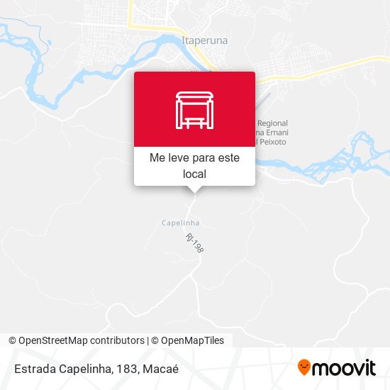 Estrada Capelinha, 183 mapa