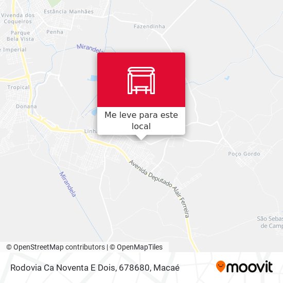 Rodovia Ca Noventa E Dois, 678680 mapa