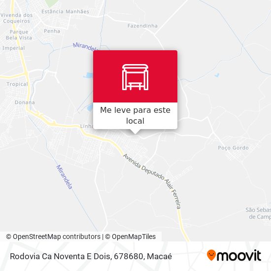 Rodovia Ca Noventa E Dois, 678680 mapa