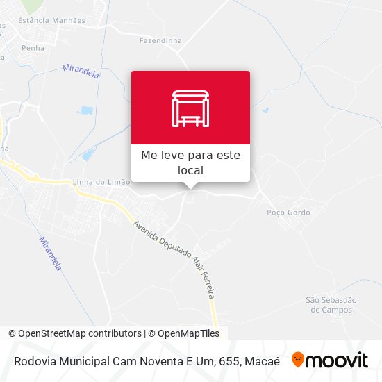 Rodovia Municipal Cam Noventa E Um, 655 mapa