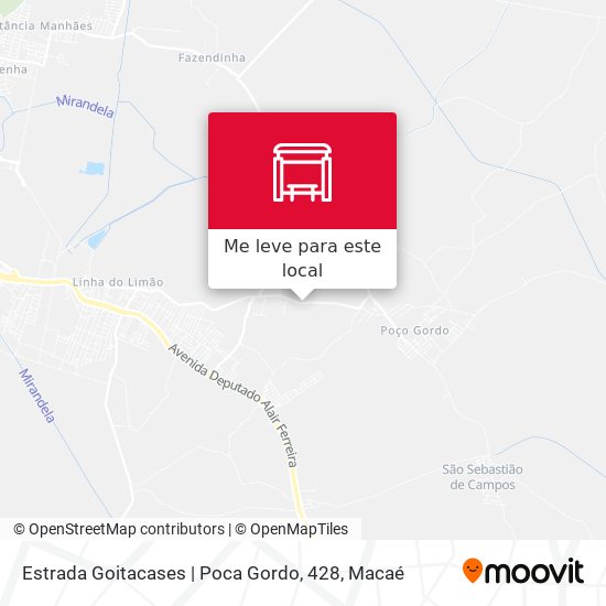 Estrada Goitacases | Poca Gordo, 428 mapa