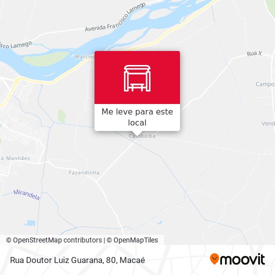 Rua Doutor Luiz Guarana, 80 mapa