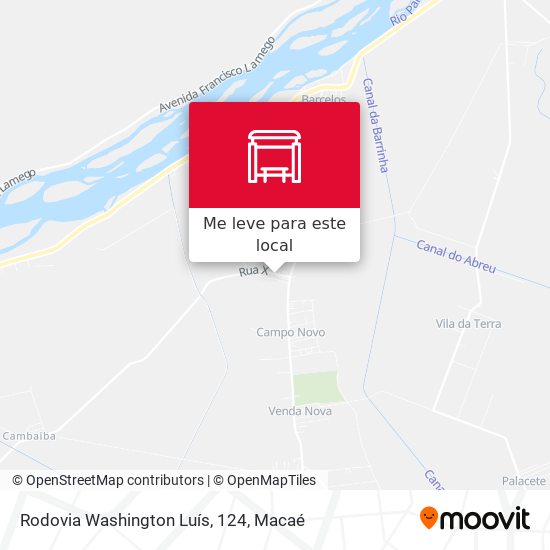 Rodovia Washington Luís, 124 mapa