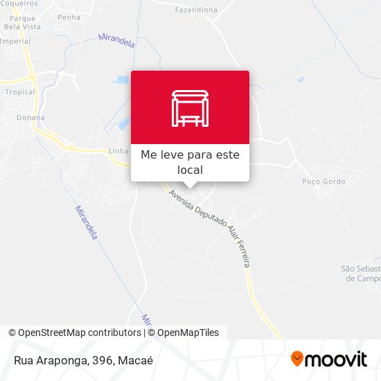 Rua Araponga, 396 mapa