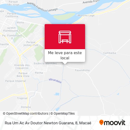 Rua Um Ac Av Doutor Newton Guarana, 8 mapa