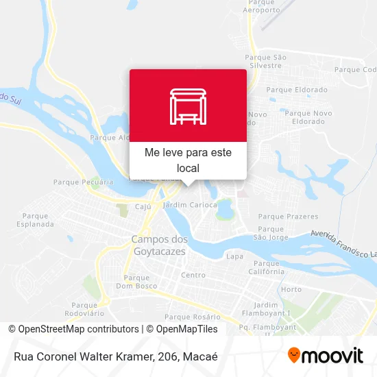 Rua Coronel Walter Kramer, 206 mapa