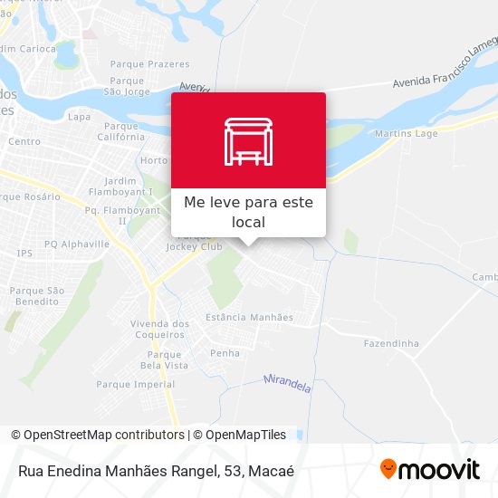 Rua Enedina Manhães Rangel, 53 mapa