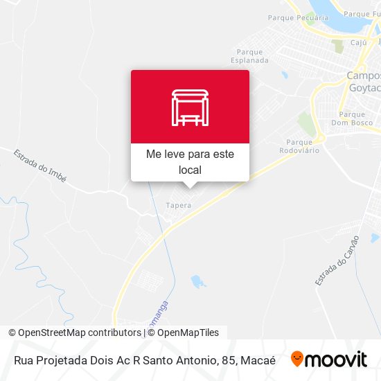 Rua Projetada Dois Ac R Santo Antonio, 85 mapa