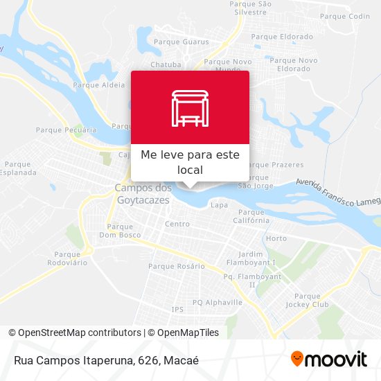 Rua Campos Itaperuna, 626 mapa