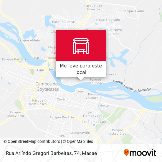Rua Arlíndo Gregóri Barbeitas, 74 mapa
