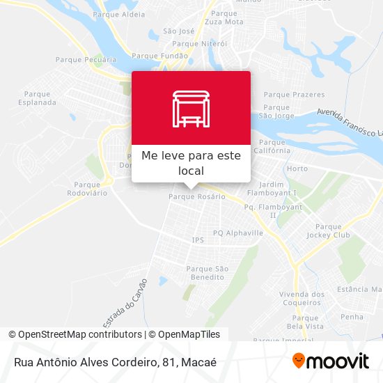 Rua Antônio Alves Cordeiro, 81 mapa