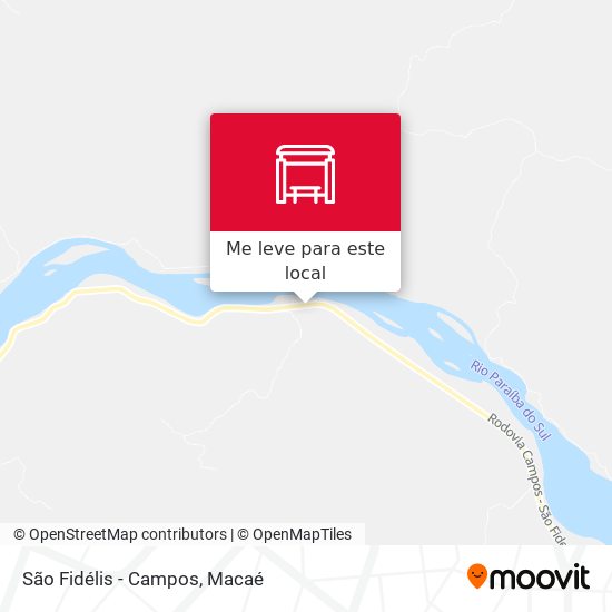 São Fidélis - Campos mapa