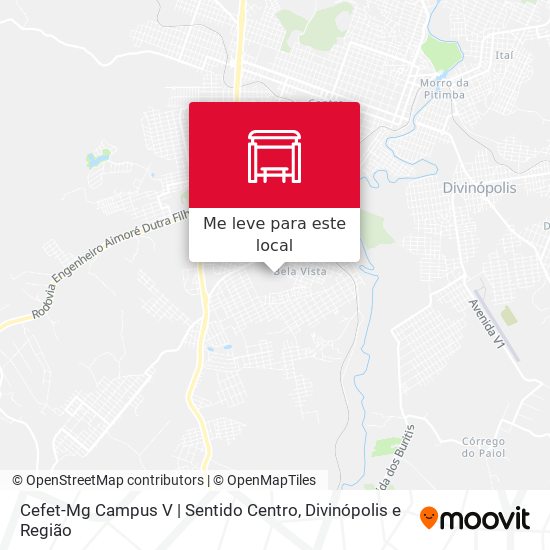 Cefet-Mg Campus V | Sentido Centro mapa