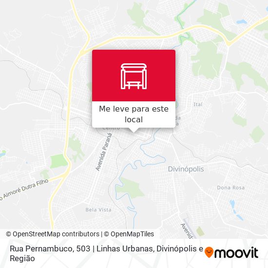 Rua Pernambuco, 503 | Linhas Urbanas mapa