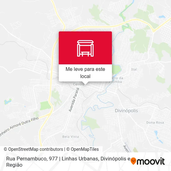 Rua Pernambuco, 977 | Linhas Urbanas mapa