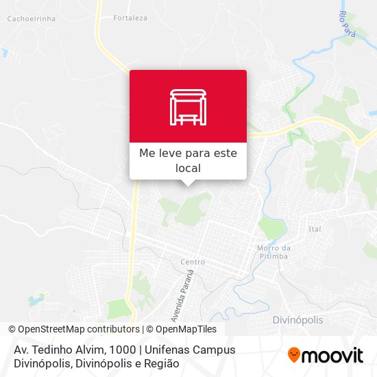Av. Tedinho Alvim, 1000 | Unifenas Campus Divinópolis mapa