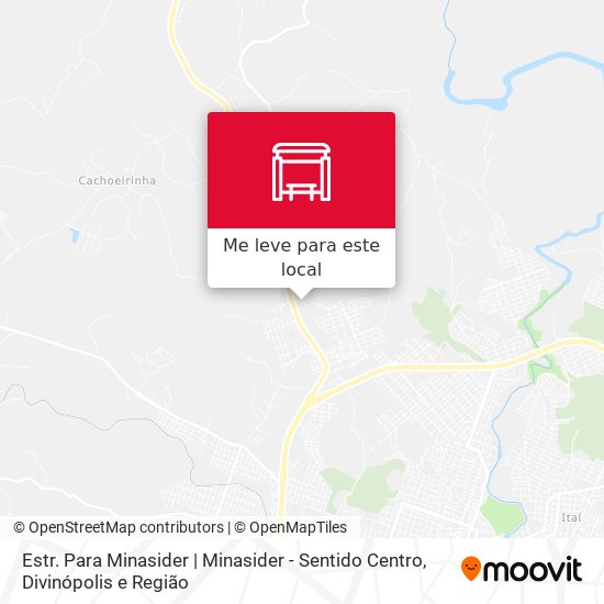 Estr. Para Minasider | Minasider - Sentido Centro mapa