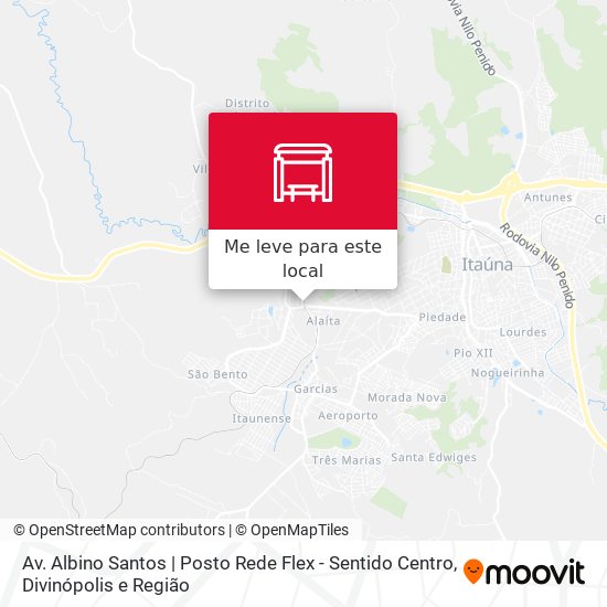Av. Albino Santos | Posto Rede Flex - Sentido Centro mapa