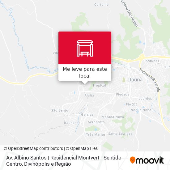 Av. Albino Santos | Residencial Montvert - Sentido Centro mapa