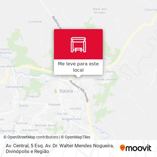 Av. Central, 5 Esq. Av. Dr. Walter Mendes Nogueira mapa