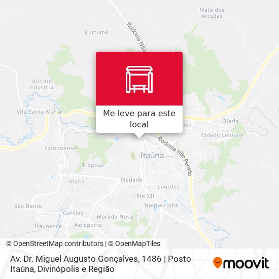 Av. Dr. Miguel Augusto Gonçalves, 1486 | Posto Itaúna mapa