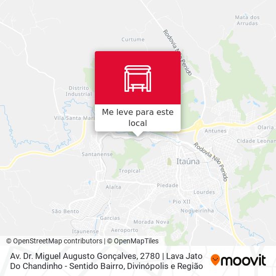 Av. Dr. Miguel Augusto Gonçalves, 2780 | Lava Jato Do Chandinho - Sentido Bairro mapa