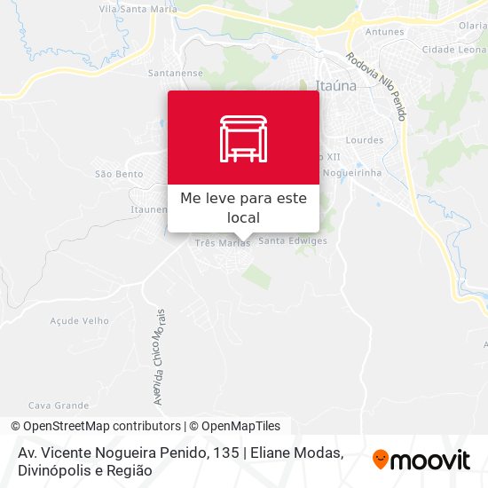 Av. Vicente Nogueira Penido, 135 | Eliane Modas mapa