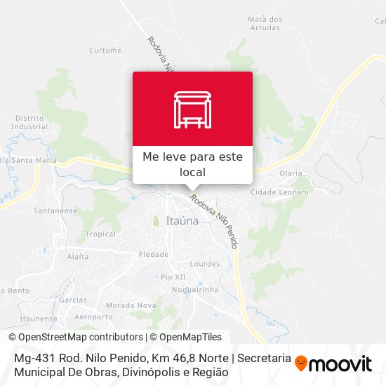 Mg-431 Rod. Nilo Penido, Km 46,8 Norte | Secretaria Municipal De Obras mapa