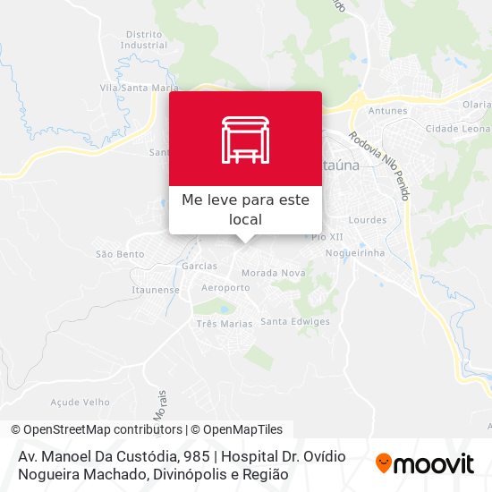 Av. Manoel Da Custódia, 985 | Hospital Dr. Ovídio Nogueira Machado mapa