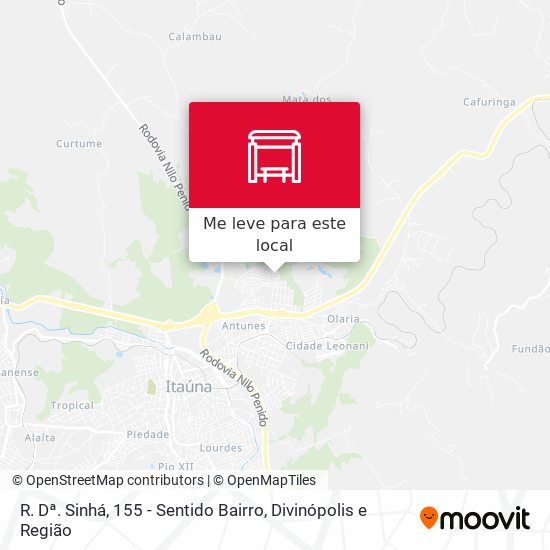 R. Dª. Sinhá, 155 - Sentido Bairro mapa