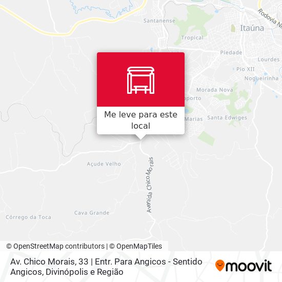 Av. Chico Morais, 33 | Entr. Para Angicos - Sentido Angicos mapa