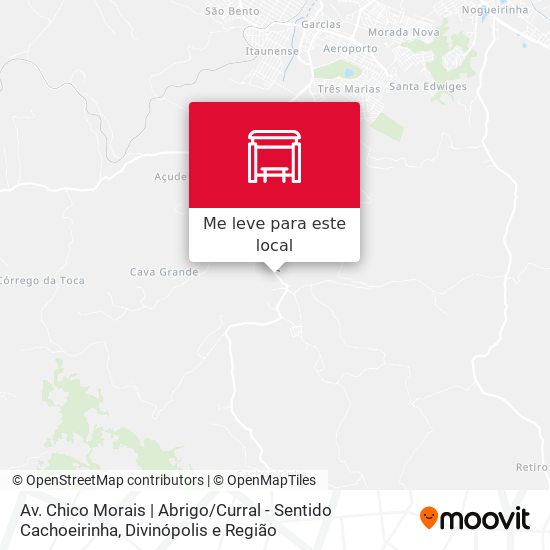 Av. Chico Morais | Abrigo / Curral - Sentido Cachoeirinha mapa