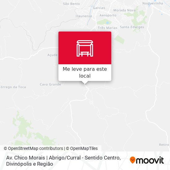 Av. Chico Morais | Abrigo / Curral - Sentido Centro mapa
