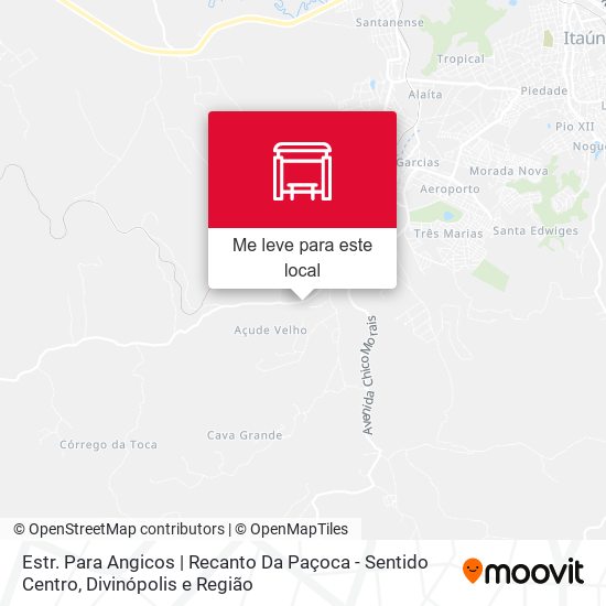 Estr. Para Angicos | Recanto Da Paçoca - Sentido Centro mapa