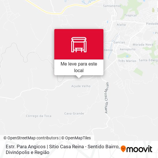 Estr. Para Angicos | Sítio Casa Reina - Sentido Bairro mapa