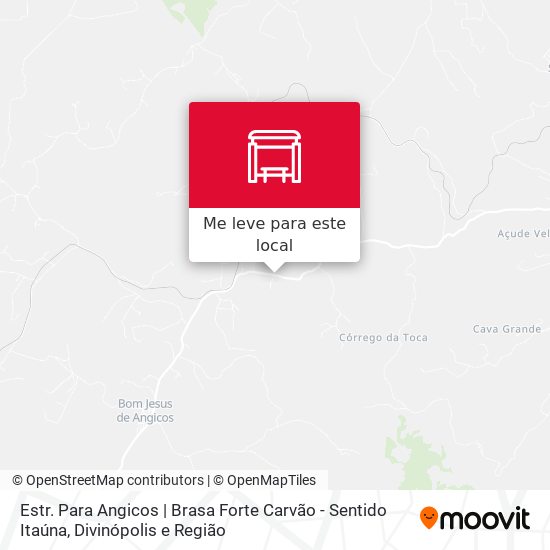 Estr. Para Angicos | Brasa Forte Carvão - Sentido Itaúna mapa