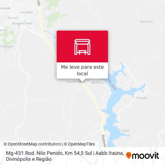 Mg-431 Rod. Nilo Penido, Km 54,5 Sul | Aabb Itaúna mapa