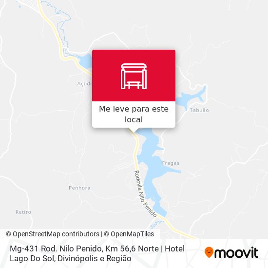 Mg-431 Rod. Nilo Penido, Km 56,6 Norte | Hotel Lago Do Sol mapa