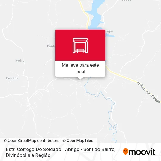Estr. Córrego Do Soldado | Abrigo - Sentido Bairro mapa