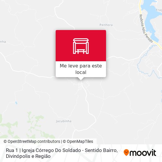 Rua 1 | Igreja Córrego Do Soldado - Sentido Bairro mapa